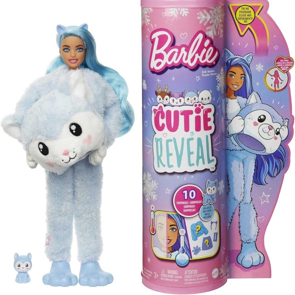 ❌SOLD❌ Barbie Cutie Reveal Snowflake Sparkle Doll  - Like New